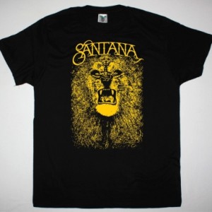 SANTANA LION NEW BLACK T-SHIRT