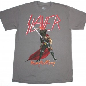 SLAYER SHOW NO MERCY NEW GREY CHARCOAL T-SHIRT