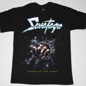 SAVATAGE POWER OF THE NIGHT'85  NEW BLACK T-SHIRT