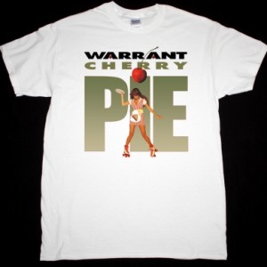 WARRANT CHERRY PIE 1990 NEW WHITE T-SHIRT