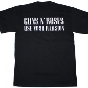GUNS N ROSES USE YOUR ILLUSION  NEW BLACK T-SHIRT