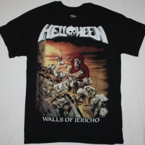 HELLOWEEN WALLS OF JERICHO'85  NEW BLACK T-SHIRT