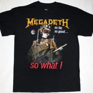 MEGADETH SO FAR,SO GOOD,SO WHAT '88 NEW BLACK T-SHIRT