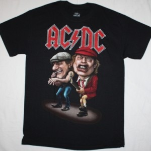 AC DC BAND CARTOON AC/DC NEW BLACK T-SHIRT