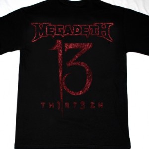 MEGADETH THIRTEEN 2011 NEW BLACK T-SHIRT