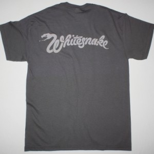 WHITESNAKE READY AN' WILLING 80 NEW GREY CHARCOAL T-SHIRT