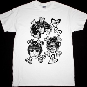 YEAH YEAH YEAHS FANGS AND BONES NEW WHITE T-SHIRT