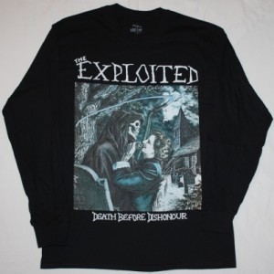 THE EXPLOITED DEATH BEFORE DISHONOUR'87  NEW BLACK LONG SLEEVE T-SHIRT