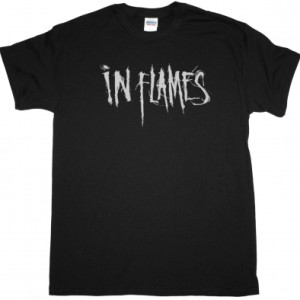 IN FLAMES LOGO NEW BLACK T-SHIRT