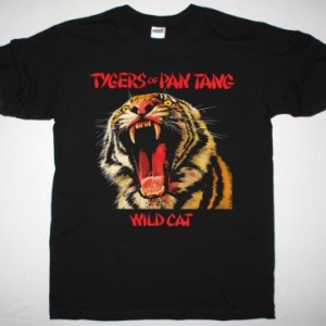 TYGERS OF PAN TANG WILD CAT 1980 NEW BLACK T-SHIRT
