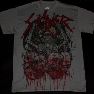 SLAYER SKULL TROPHIES NEW GREY CHARCOAL T-SHIRT