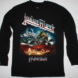 JUDAS PRIEST PAINKILLER'90 NEW BLACK LONG SLEEVE T-SHIRT