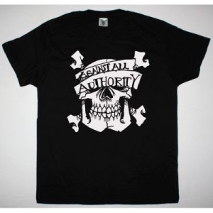 AGAINST ALL AUTHORITY SKULL LOGO NEW BLACK T SHIRT