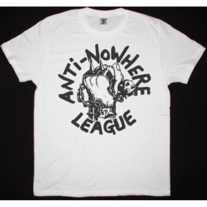 ANTI NOWHERE LEAGUE LOGO NEW WHITE T SHIRT