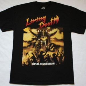 LIVING DEATH METAL REVOLUTION 1985 NEW BLACK T-SHIRT
