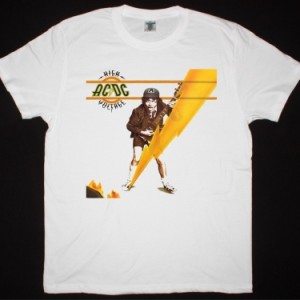 AC DC HIGH VOLTAGE 1976 AC/DC NEW WHITE T-SHIRT