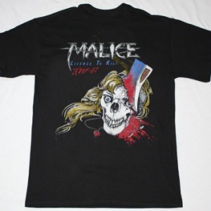 MALICE LICENSE TO KILL TOUR 87 NEW BLACK T-SHIRT