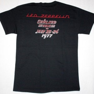 LED ZEPPELIN OAKLAND STADIUM 1977 TOUR NEW BLACK T-SHIRT