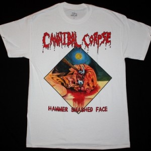 CANNIBAL CORPSE HAMMER SMASHED FACE 93 NEW WHITE T-SHIRT