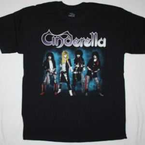 CINDERELLA BAND NEW BLACK T-SHIRT