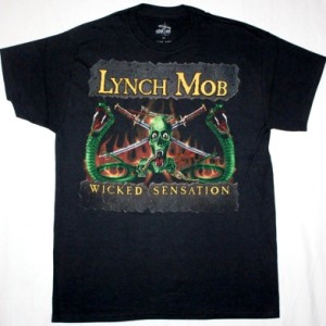 LYNCH MOB WICKED SENSATION '90  NEW BLACK T-SHIRT