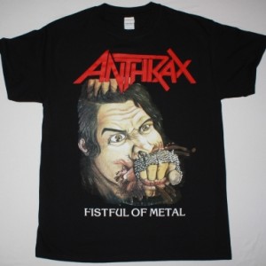 ANTHRAX FISTFUL OF METAL NEW BLACK T SHIRT