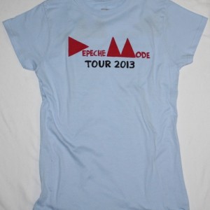 DEPECHE MODE LOGO DELTA MACHINE TOUR 2013 NEW LADY LIGHT BLUE T-SHIRT