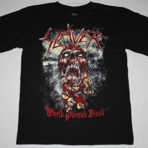 SLAYER WORLD PAINTED BLOOD NEW BLACK T-SHIRT