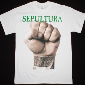 SEPULTURA SLAVE NEW WORLD'93 NEW WHITE T-SHIRT