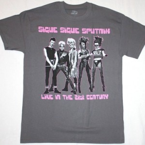 SIGUE SIGUE SPUTNIK 21ST CENTURY GENERATION X NEW GREY T-SHIRT