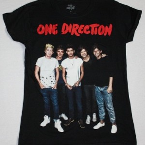 ONE DIRECTION BAND NEW BLACK LADY T-SHIRT