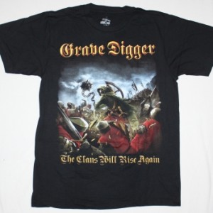 GRAVE DIGGER THE CLANS WILL RISE AGAIN'10  NEW BLACK T-SHIRT