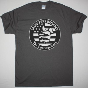 GRAND FUNK RAILROAD THE AMERICAN BAND NEW GREY T-SHIRT