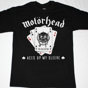 MOTORHEAD ACES UP MY SLEEVE NEW BLACK T-SHIRT