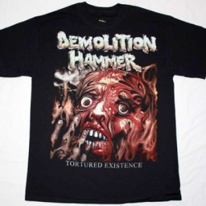DEMOLITION HAMMER TORTURED EXISTENCE'90 NEW BLACK T-SHIRT