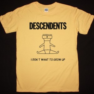 DESCENDENTS I DON'T WANT TO GROW UP 1985 NEW YELLOW T SHIRT