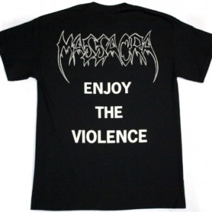 MASSACRA ENJOY THE VIOLENCE NEW BLACK T-SHIRT