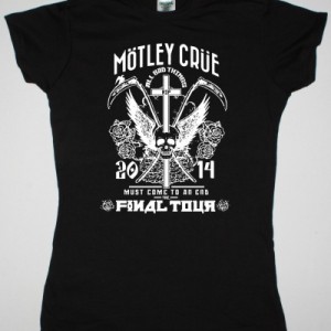 MOTLEY CRUE ALL BAD THINGS COME TO AN END NEW BLACK LADY T-SHIRT