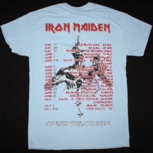 IRON MAIDEN MAIDEN ENGLAND TOUR 2014 NEW LIGHT BLUE T-SHIRT