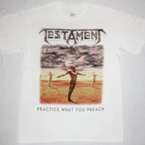 TESTAMENT PRACTICE WHAT YOU PREACH'89 NEW WHITE T-SHIRT