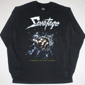 SAVATAGE POWER OF THE NIGHT'85  BLACK LONG SLEEVE T-SHIRT