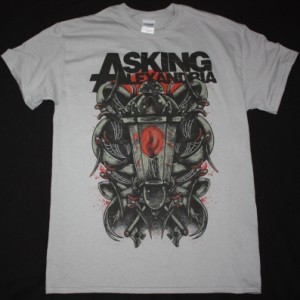 ASKING ALEXANDRIA CANDLE NEW LIGHT GREY T-SHIRT