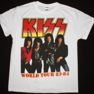 KISS ALL HELL'S BREAKIN'LOOSE WORLD TOUR NEW WHITE T-SHIRT
