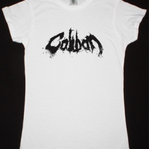 CALIBAN LOGO NEW WHITE LADY T-SHIRT