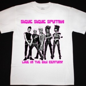 SIGUE SIGUE SPUTNIK 21ST CENTURY NEW WHITE T-SHIRT