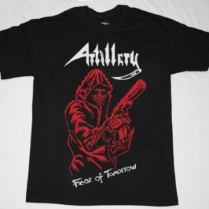 ARTILLERY FEAR OF TOMORROW'85 NEW BLACK T-SHIRT