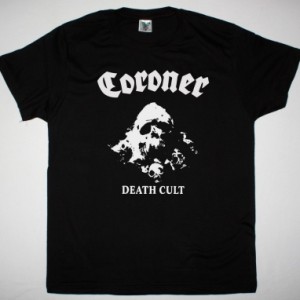 CORONER DEATH CULT NEW BLACK T SHIRT