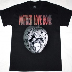 MOTHER LOVE BONE APPLE 2 1990  NEW BLACK T-SHIRT