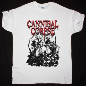 CANNIBAL CORPSE PILE OF SKULLS NEW WHITE T-SHIRT