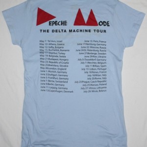 DEPECHE MODE LOGO DELTA MACHINE TOUR 2013 NEW LADY LIGHT BLUE T-SHIRT